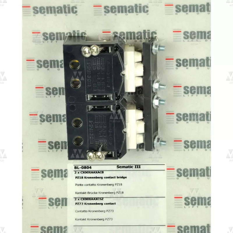 BL-0804 | SET AUS 2 X KONTAKT PZ73 UND 2 X PZ18 BRÜCKE FÜR IP20 KONTAKT