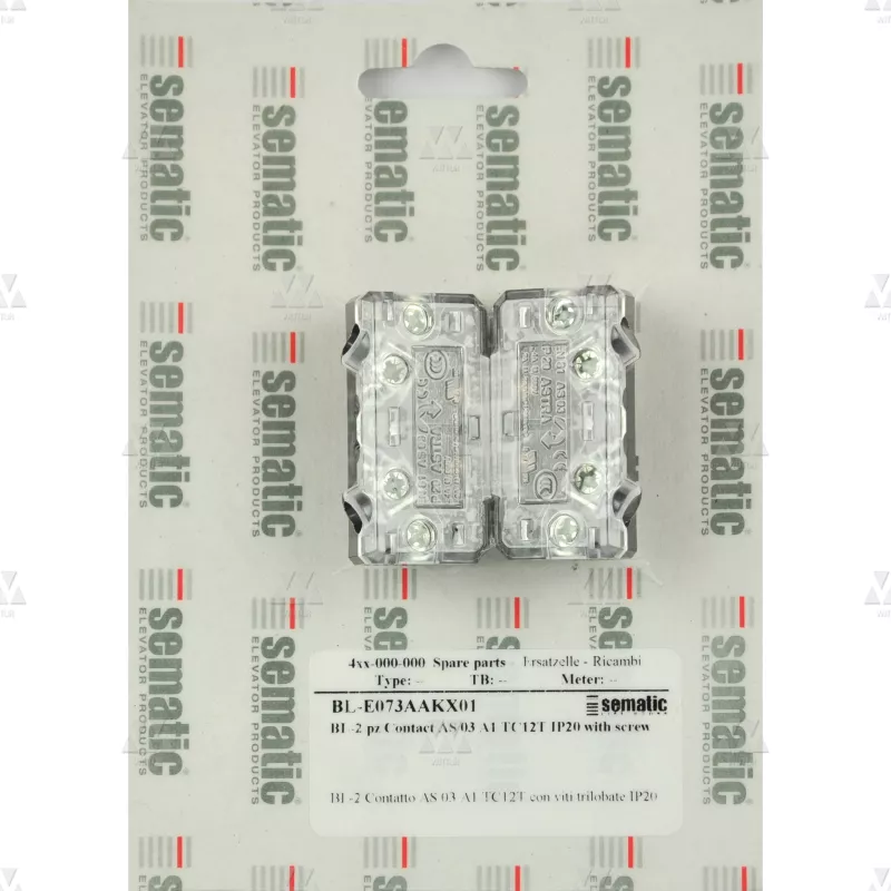 BL-E073AAKX01 | 2 X IP20 SWITCH FOR STANDARD EXECUTION (MATERIAL: PA066 + PA12)